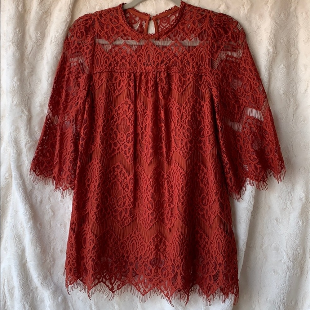 New! Blu Pepper lace blouse from Mod Cloth 🍁